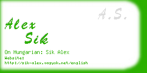alex sik business card